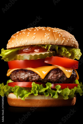 Burger King's Signature Burger: A Display of Fresh Ingredients and Masterful Preparation