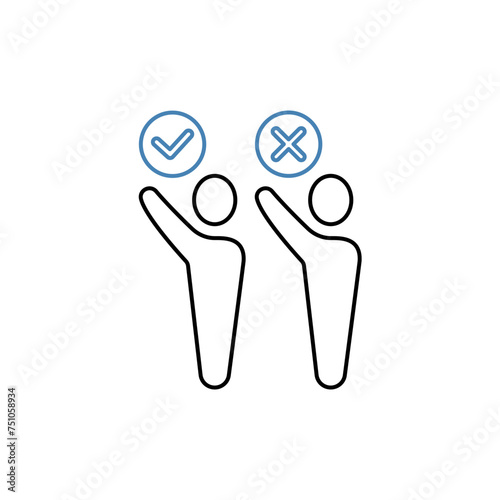 answer concept line icon. Simple element illustration. answer concept outline symbol design.