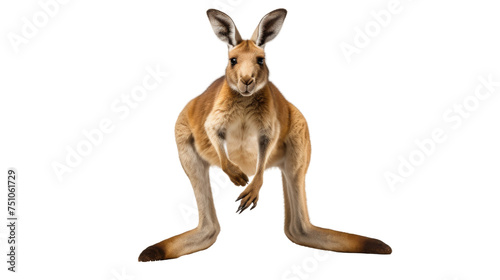 Kangaroo's Cheerful Hopping Adventure on Transparent Background © Khaqan