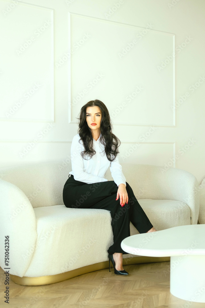 Cheerful business lady working in office, Beautiful businesswoman in formal suit work in workplace Cheerful business lady working in office, Beautiful businesswoman in formal suit work in workplace