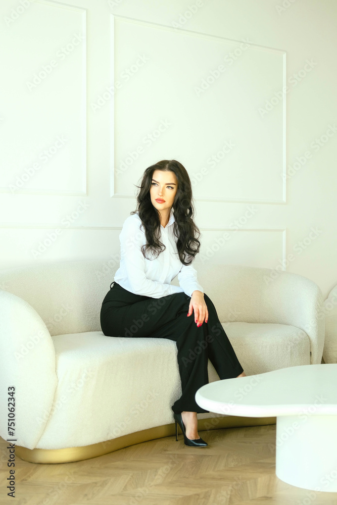 Cheerful business lady working in office, Beautiful businesswoman in formal suit work in workplace Cheerful business lady working in office, Beautiful businesswoman in formal suit work in workplace