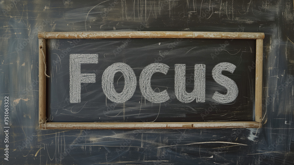 Obraz premium A chalkboard with the word 