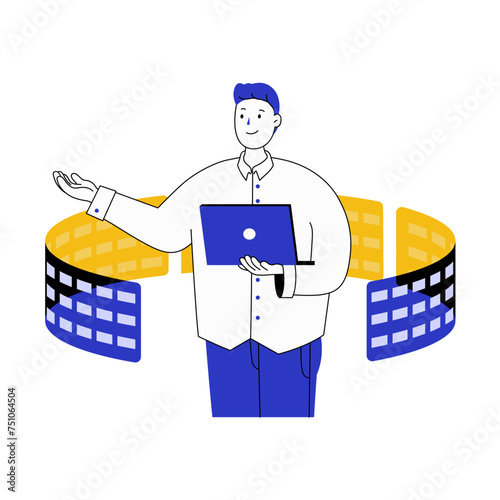 Concept of digital technology in around