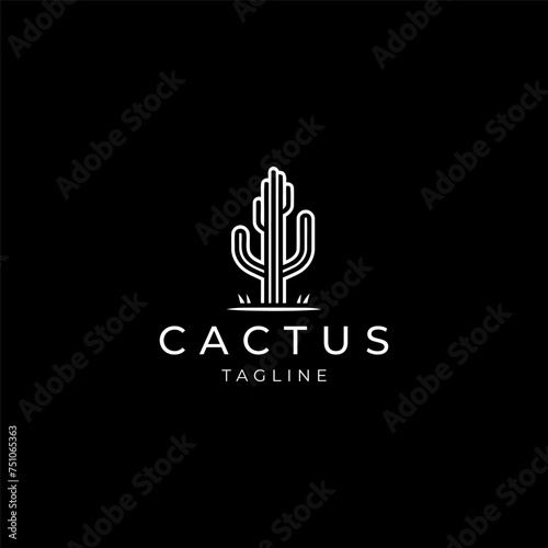Cactus logo vector icon design template