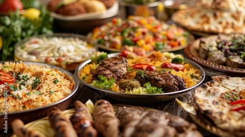 Main Courses food, and the variety of Ramadan foods is vast, reflecting the diverse cultures and traditions within the Muslim world photo