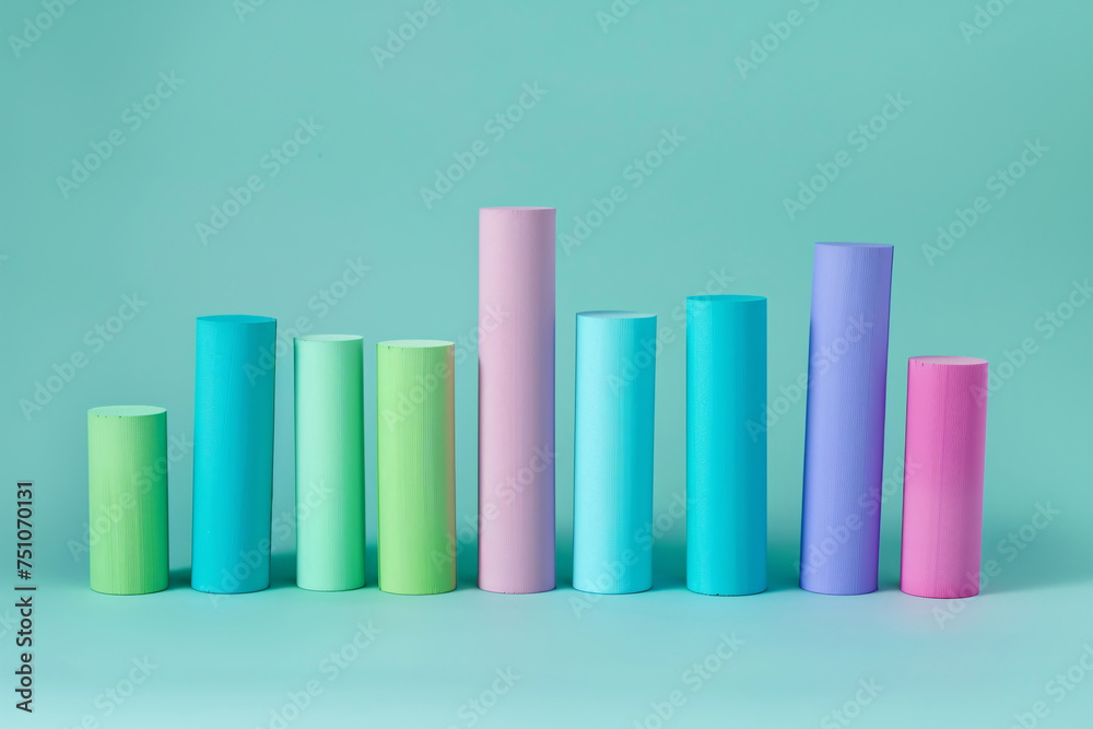 Rising curve and data analysis concept 3D rendering Rising curve and data analysis concept 3D rendering