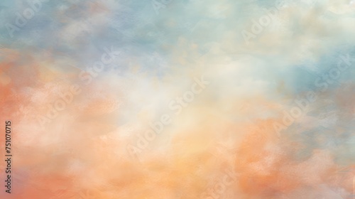 Abstract Art Background: A Blend of Cloudy Textures in Orange and Blue Hues