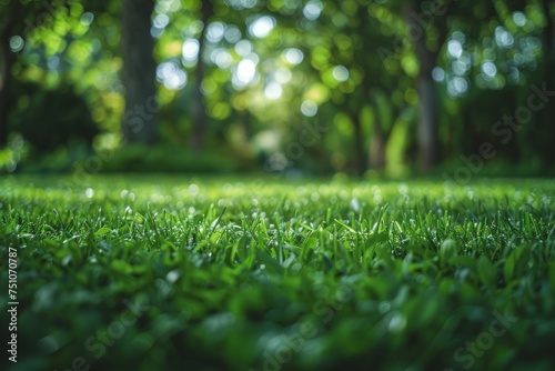 Green Grass Field With Trees