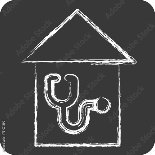 Icon Ambulatory. related to Medical symbol. chalk Style. simple design editable. simple illustration