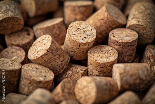 Close-Up of Wine Corks