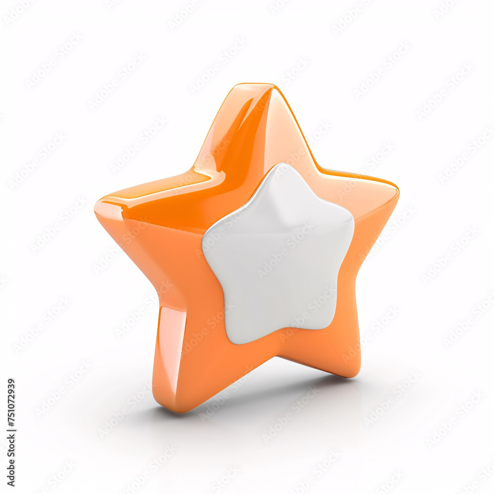 Golden glossy star 3d realistic style rendering, shining star emoji Golden glossy star 3d realistic style rendering, shining star emoji