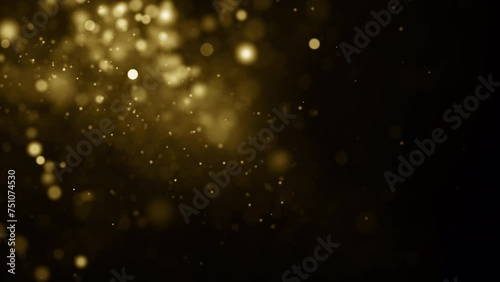 Particles bokeh abstract gold event awards trailer titles cinematic concert openers luxury celebration background loop photo