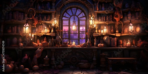 3d rendering of a fairy tale scene in a fantasy medieval castle