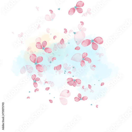 Fototapeta Naklejka Na Ścianę i Meble -  Watercolor flower bloom 