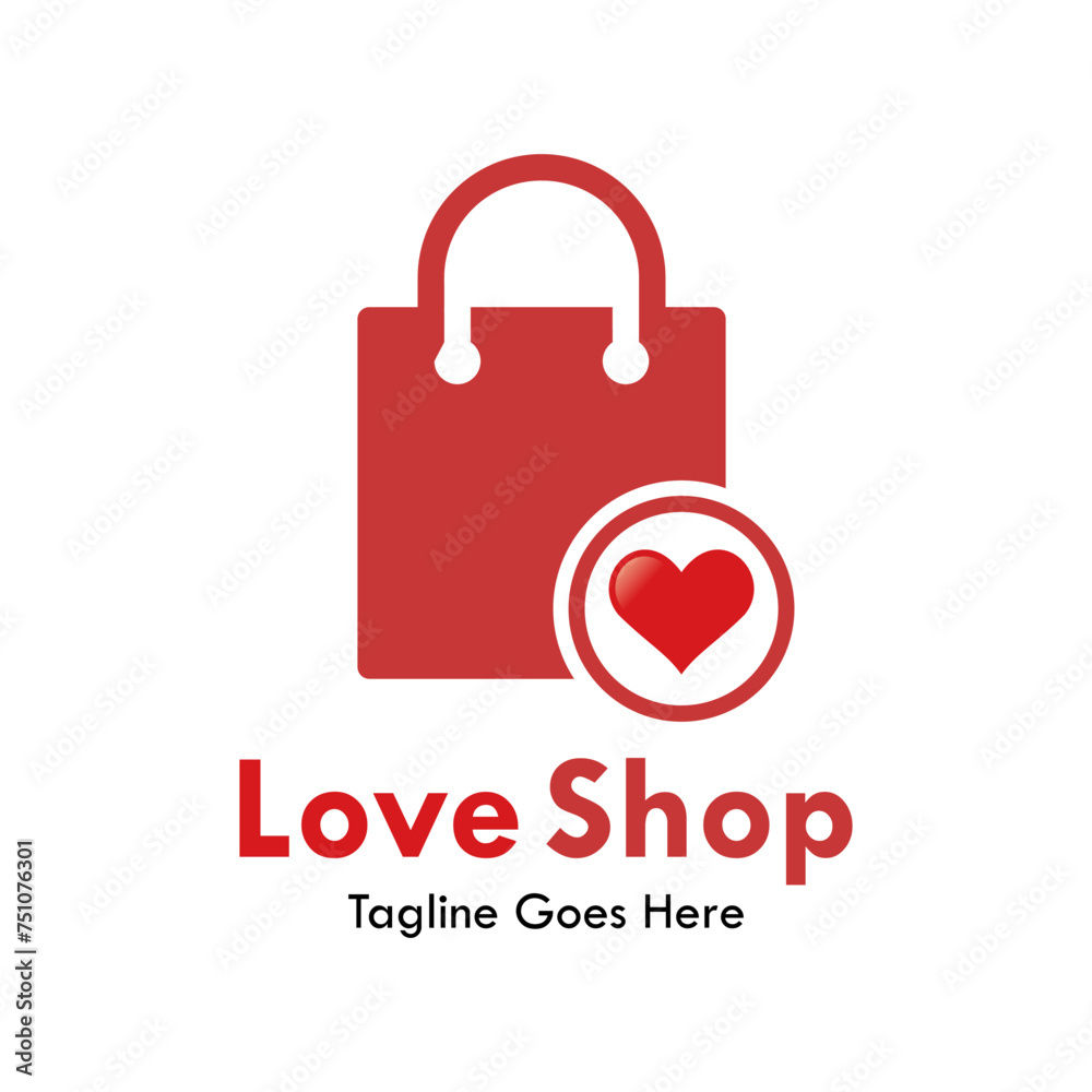 Love shop design template illustration