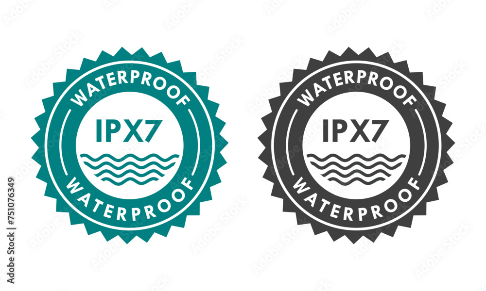 IPX7 waterproof protection badge illustration
