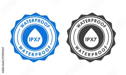 IPX7 waterproof protection badge illustration