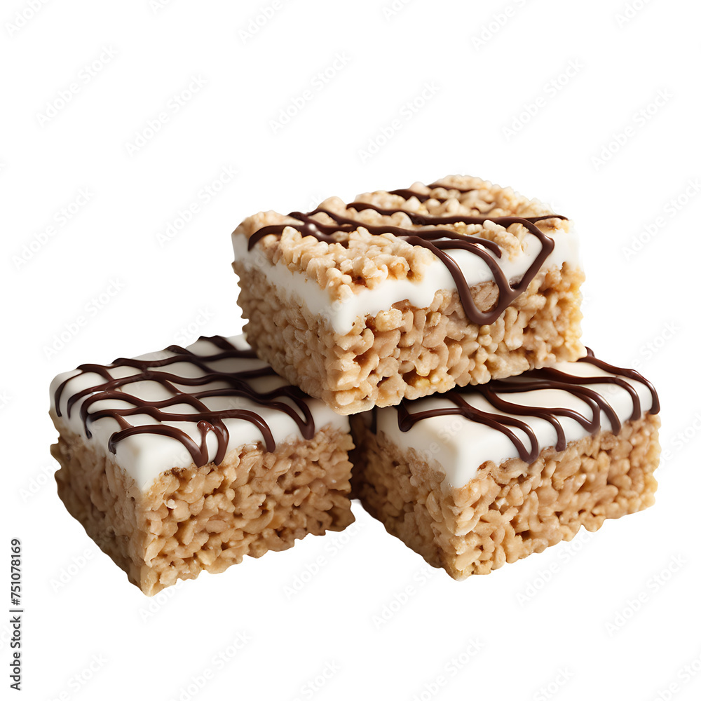 Rice Krispies Treat image isolated on a transparent background PNG photo