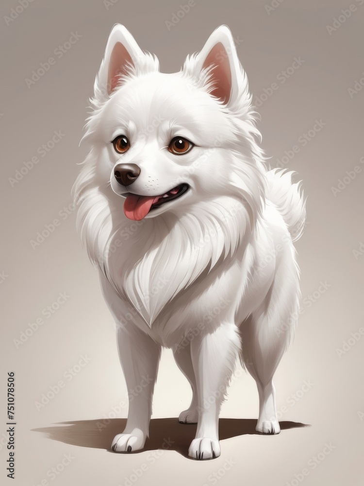 illustration of eskimo dog