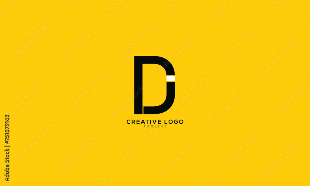 DJ JD Abstract initial monogram letter alphabet logo design