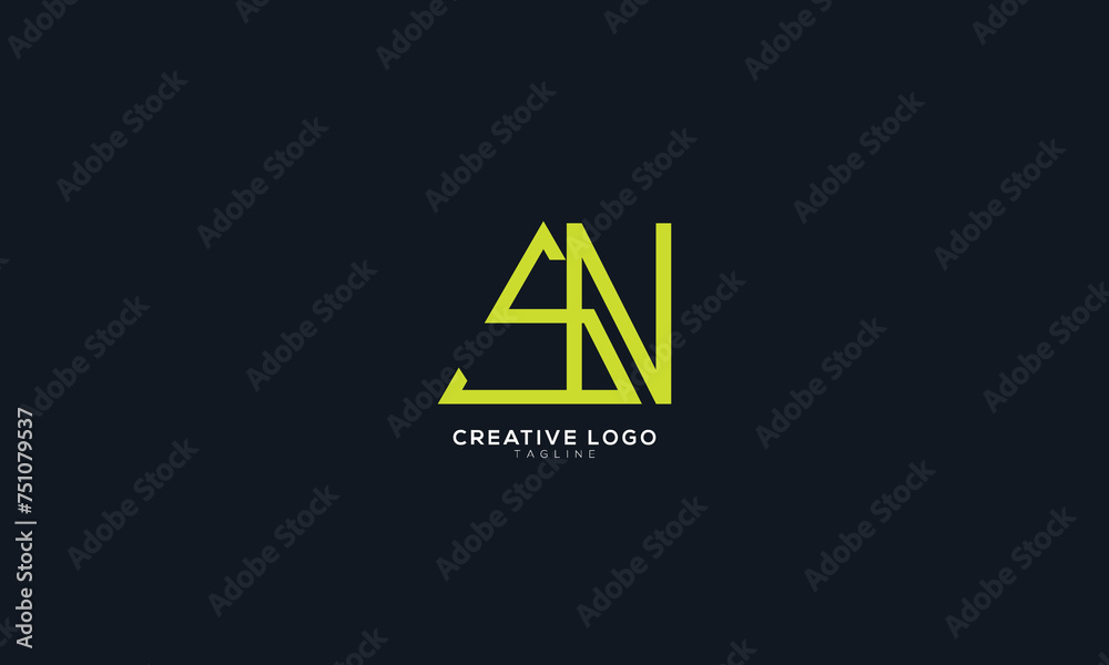 SN Abstract initial monogram letter alphabet logo design