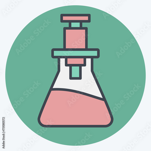 Icon Blood Research. related to Blood Donation symbol. color mate style. simple design editable. simple illustration