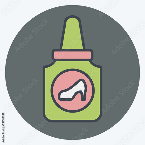 Icon Glue. related to Shoemaker symbol. color mate style. simple design editable. simple illustration