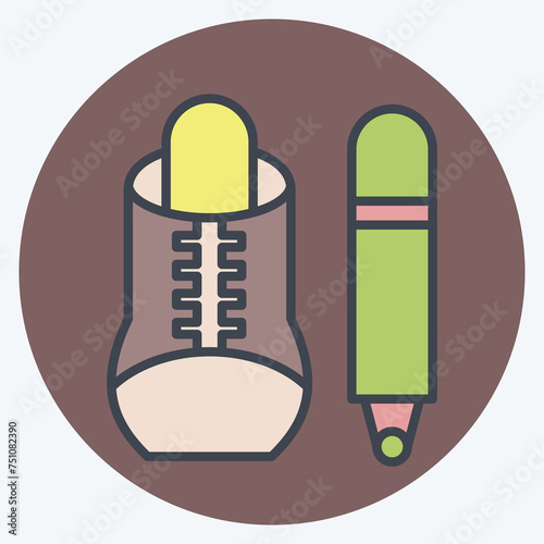 Icon Marker. related to Shoemaker symbol. color mate style. simple design editable. simple illustration