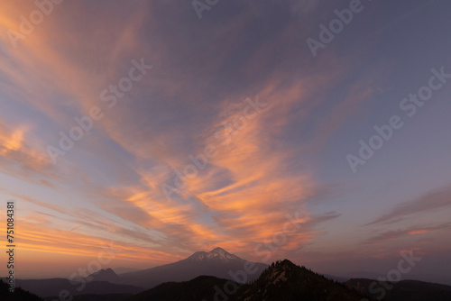 sunset over the mountains