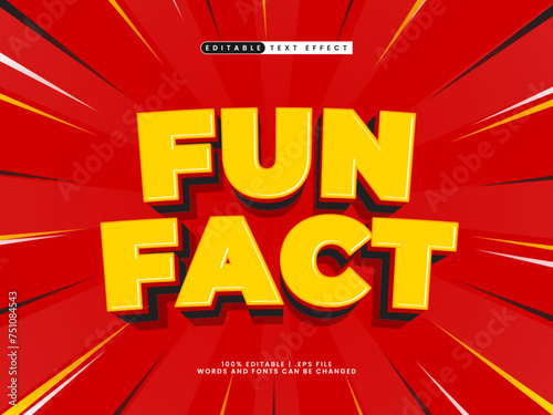 fun fact editable text effect