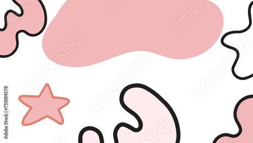 pink and white background with stars