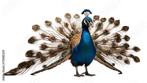 peacock isolated on white