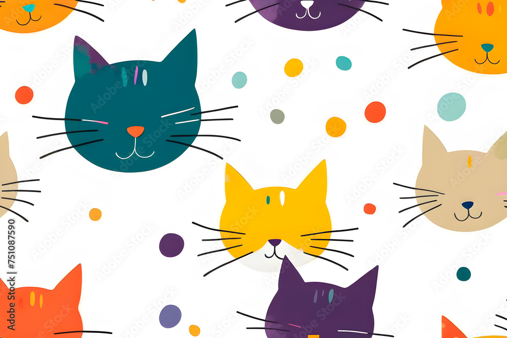 Obraz premium Colorful illustration cat