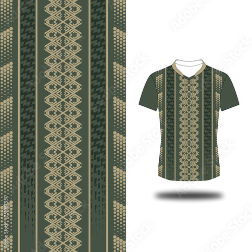 background with green and white stripes soccer jersey