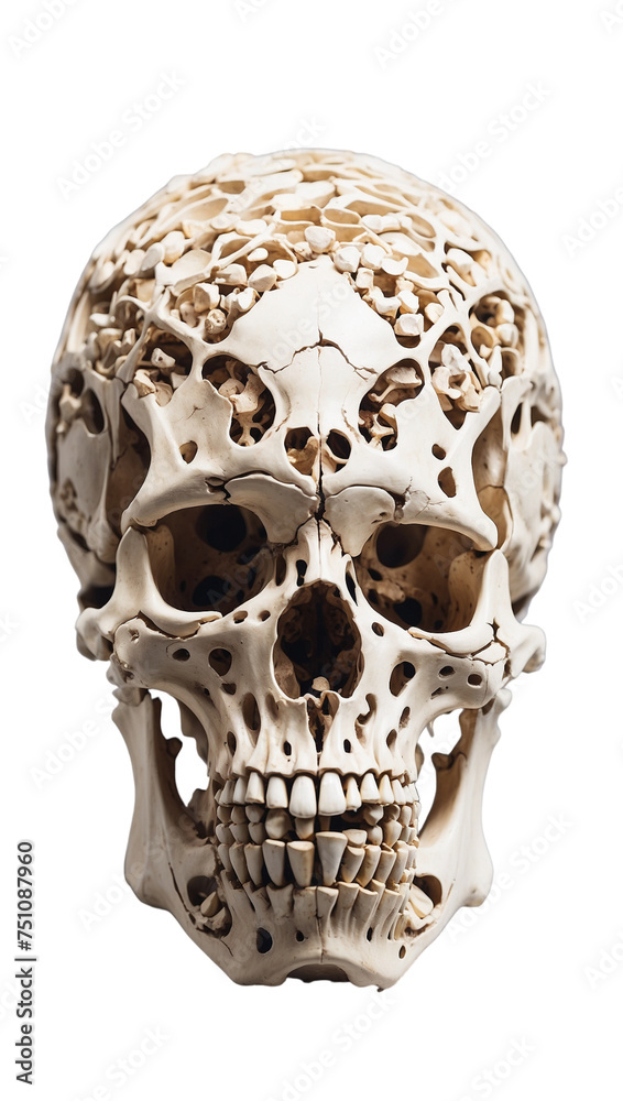 Obraz premium human skull isolated on transparent background