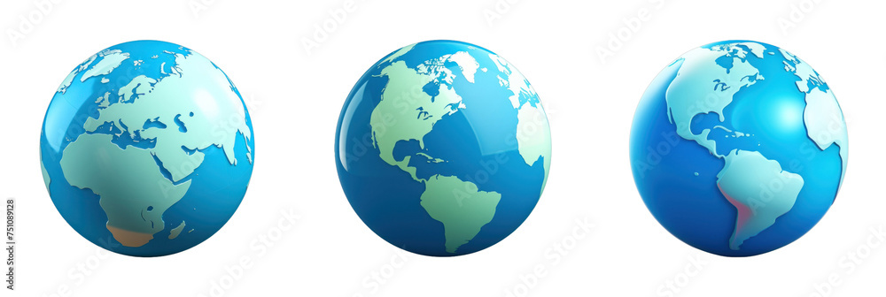 A vibrant 3D icon set featuring globes, ideal for educational themes, travel, or global connections on a transparent background. A vibrant 3D icon set featuring globes, ideal for educational themes, travel, or global connections on a transparent background.