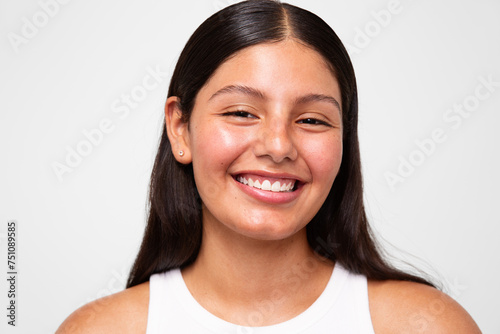 Teenager without makeup photo