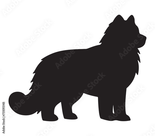 Alaskan Husky vector. Alaskan Husky vector icon in flat style.