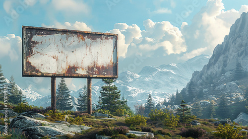 Blank billboard mock up