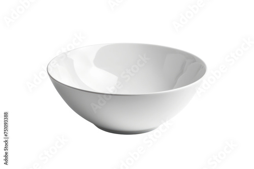 White empty bowl,Isolated on a transparent background.
