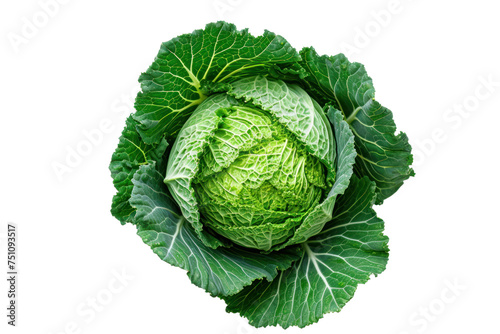 Top view of cabbage sprouts isolated on white transparent background.