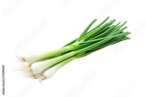 Green onions isolated on transparent background