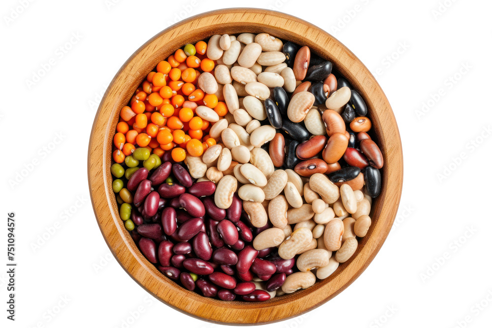 Mixed grains, nuts in wooden bowls isolated on transparent background. Mixed grains, nuts in wooden bowls isolated on transparent background.