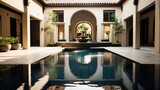 Integrate creative water features throughout the villa, such as reflecting pools, cascading waterfalls, or a contemporary fountain in the central courtyard