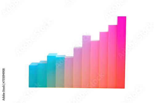 Finance Growth graph icon. Simple icon  clear meaning. Focus on bright colors Represents wealth  success  isolated on transparent background.