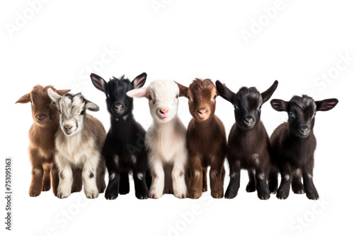 Farm Animals: Show cuteness, liveliness and bonding. Isolated on a transparent background.