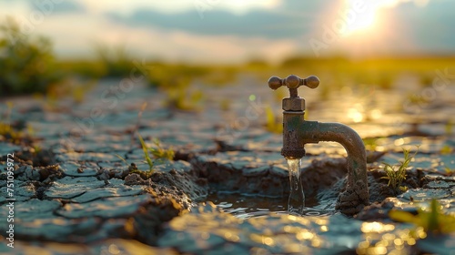 Last Drops of Hope: An Antique Spigot Quenches the Thirst of Sunbaked Earth