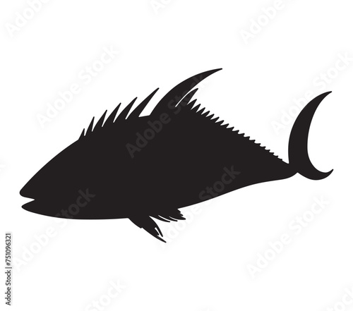 Albacore silhouette icon. Vector image.