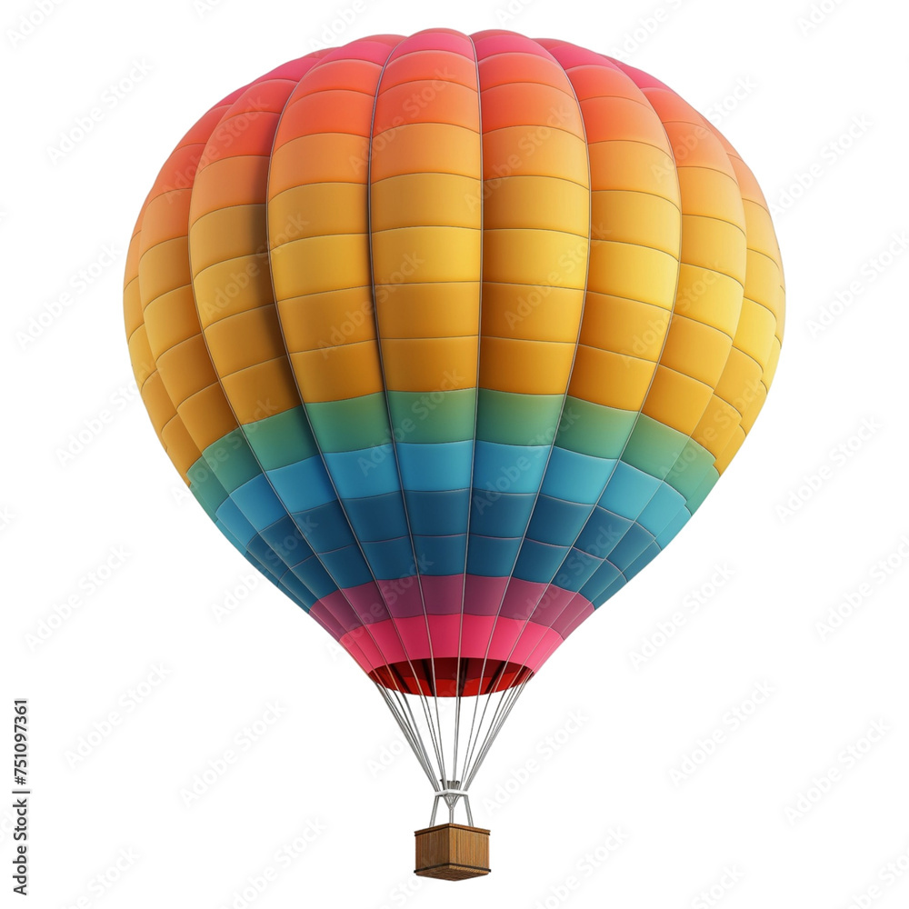 Colorful hot air balloon floating in the sky, isolated on transparent background, symbolizing adventure and freedom.
Colorful hot air balloon floating in the sky, isolated on transparent background, symbolizing adventure and freedom.