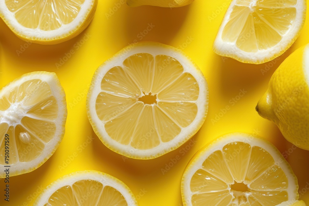 Top view. Fresh yellow lemon background. Top view. Fresh yellow lemon background.